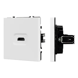 Фото #1 товара Механизм HDMI розетки SCT-NOBE-MHD1-SFPL-WH (Arlight, Белый кварц)