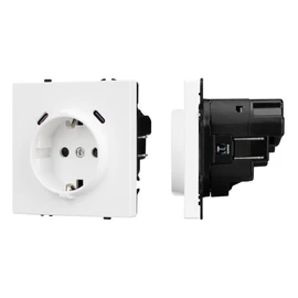 Фото #1 товара Механизм розетки с USB зарядкой SCT-NOBE-MUCC-SFPL-WH (230V, 16A) (Arlight, -)