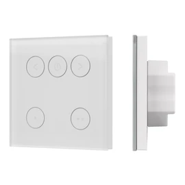 Фото #1 товара INTELLIGENT ARLIGHT Сенсорная панель SMART-TRIAC-601-11 Белая (230V, 1.5A, TUYA Wi-Fi, 2.4G) (IARL, IP20 Пластик, 5 лет)