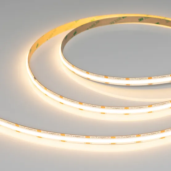 Фото #3 товара Светодиодная лента COB-X560-10mm 24V Warm2700 (5-15 W/m, IP20, 5m) (Arlight, -)