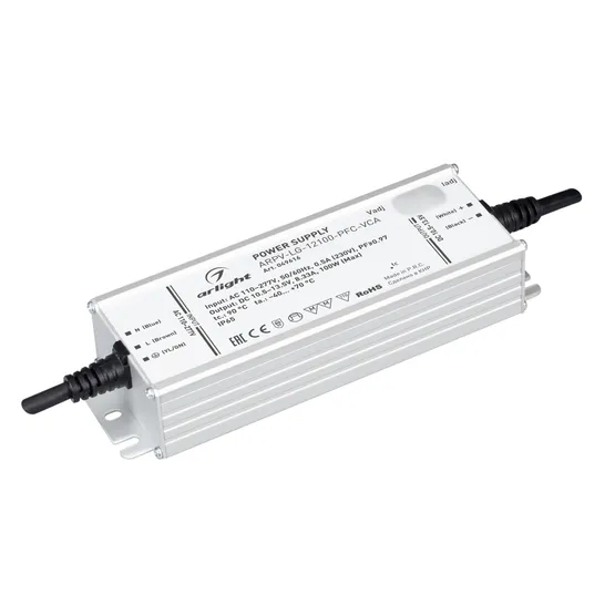 Фото товара Блок питания ARPV-LG-12100-PFC-VCA (10.5-13.5V, 8.33A, 100W) (Arlight, IP65 Металл, 5 лет)