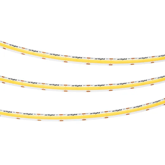Фото #2 товара Светодиодная лента COB-X576-10mm 24V Warm3500 (15 W/m, IP20, 5m) (Arlight, высок.эфф.150 лм/Вт)