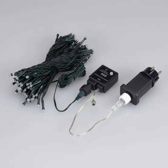 Фото #2 товара Светодиодная гирлянда Нить Смарт ARD-MOOD-CLASSIC-19650-BLACK-132LED RGB (230V, 5.8W, Tuya Wi-Fi) (Ardecoled, IP65)