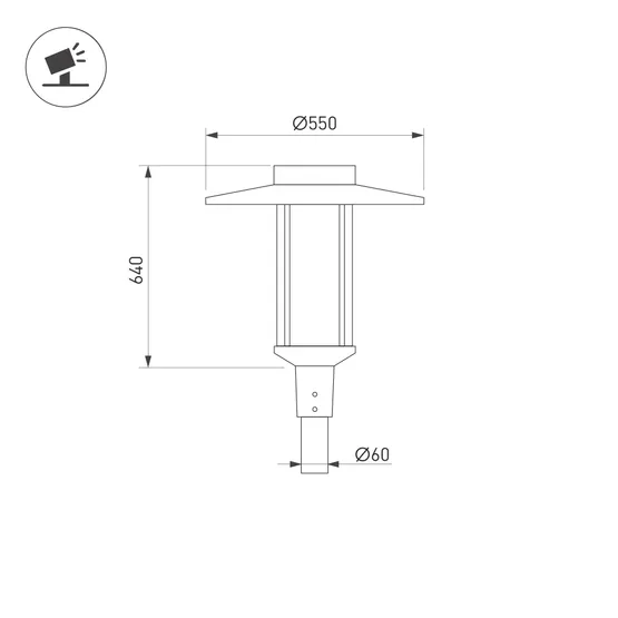 Фото #3 товара Светильник ALT-MASAR-50W Warm2700 (BK, 150x30 deg, 230V) (Arlight, IP65 Металл, 5 лет)