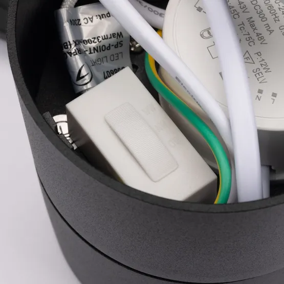 Фото #2 товара Светильник SP-POINT-SURFACE-R85-12W Warm3200-MIX (BK, 15 deg, 230V) (Arlight, IP20 Металл, 5 лет)