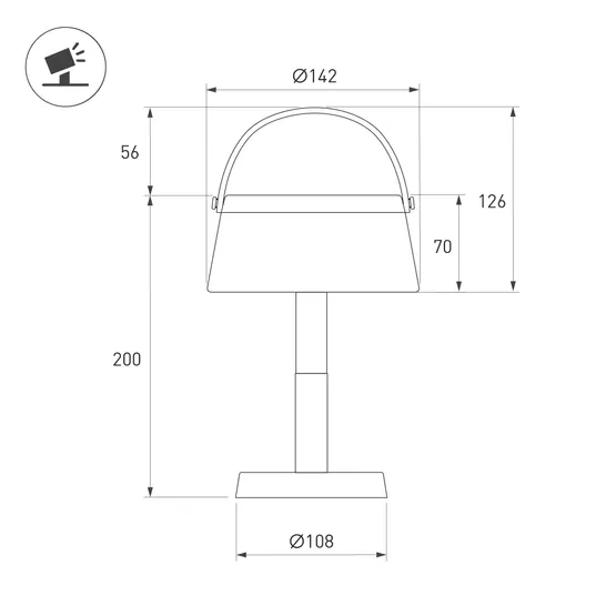 Фото #4 товара Светильник настольный SP-TRAFO-1.5W Warm2700 (Зеленый, 120 deg) (Arlight, IP54 Пластик, 2 года)