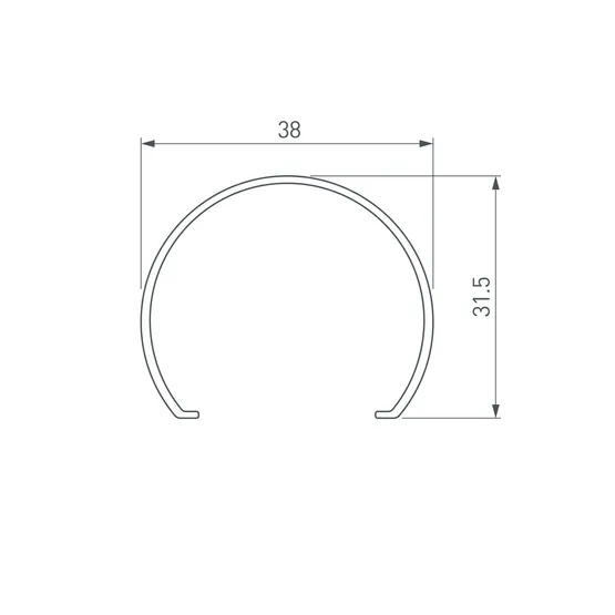 Фото #2 товара Экран ARH-POWER-W154-2000 OPAL (Arlight, Пластик)