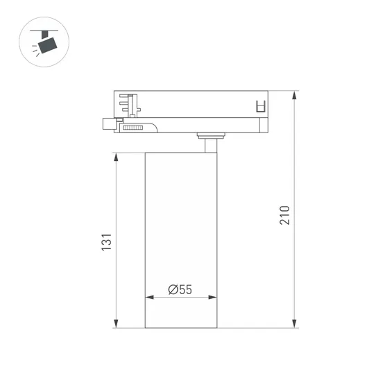 Фото #2 товара Светильник LGD-SILMA-4TR-R55-4W Warm3000 (WH, 4 deg, 230V) (Arlight, IP20 Металл, 5 лет)