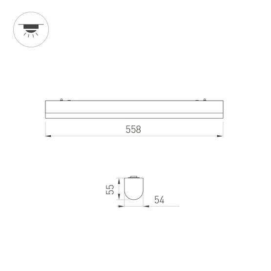 Фото #5 товара Светильник ALT-LARGO-EMERGENCY-558-18W Warm3000 (WH, 90 deg, 230V) (Arlight, IP65 Пластик, 5 лет)