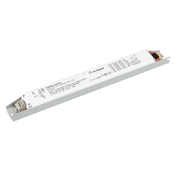 Фото товара Блок питания ARJ-LG-90-LINEAR-PFC-HV (90W, 80-300V, 0.3-0.7A) (Arlight, IP20 Металл, 5 лет)