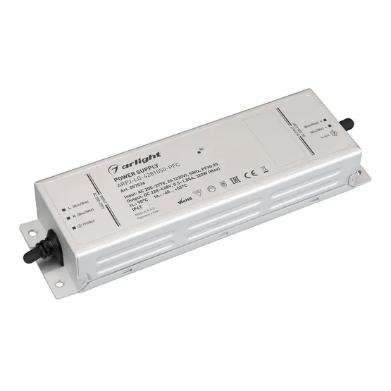 Фото товара Блок питания ARPJ-LG-4281050-PFC (320W, 228-428V, 0.5-1.05A) (Arlight, IP67 Металл, 5 лет)