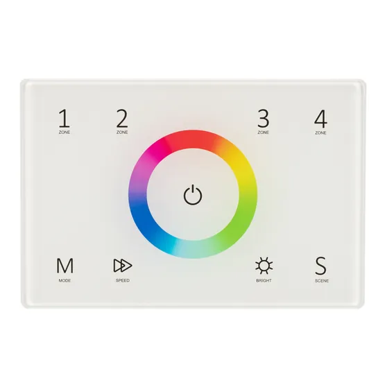 Фото #2 товара Панель Sens SMART-P83-RGB White (230V, 4 зоны, 2.4G) (Arlight, IP20 Пластик, 5 лет)