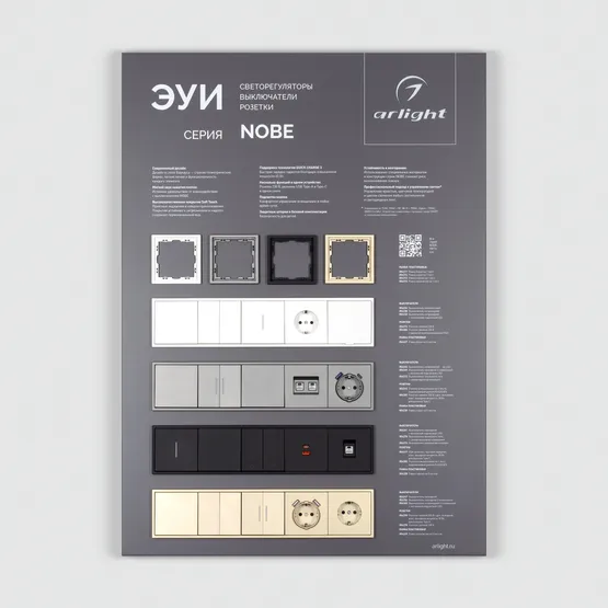 Фото #1 товара Стенд Электроустановки NOBE-E1-830x600mm (DB 3мм, пленка) (Arlight, -)