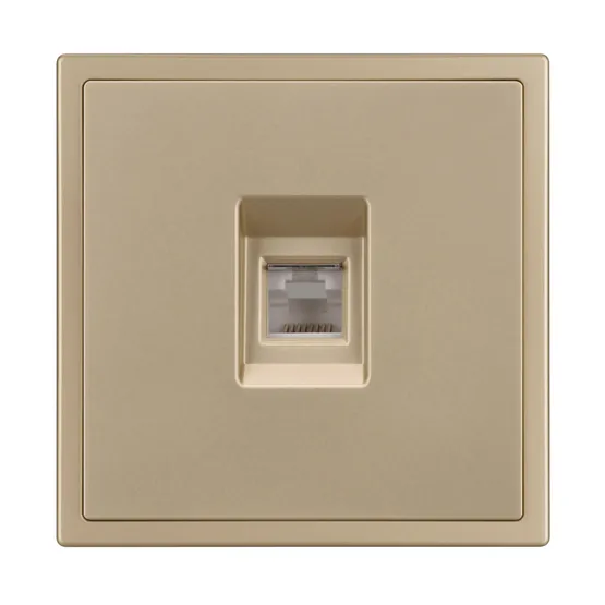 Фото #2 товара ARL NOBE Розетка компьютерная софт-тач золотой песок SCT-MPC1-SFPL-GD (RJ-45, CAT6) (Arlight, -)