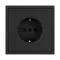 Минифото #2 товара Механизм электрической розетки SCT-NOBE-MEU1-SFPL-BK (230V, 16A) (Arlight, Черный оникс)